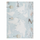 BAMBINO 1163 mosható szőnyeg Világtérkép, világ gyerekeknek csúszásgátló - kék