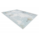 BAMBINO 1163 umývací koberec Mapa sveta, svet pre deti protišmykový - modrý