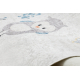 Alfombra lavable BAMBINO 1161 Búhos para niños antideslizante - gris