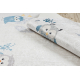 BAMBINO 1161 tapijt wasbaar uilen voor kinderen antislip - grijs
