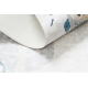 Alfombra lavable BAMBINO 1161 Búhos para niños antideslizante - gris