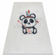 BAMBINO 1129 πλύσιμο χαλιών panda για παιδιά αντιολισθητική - κρέμα 