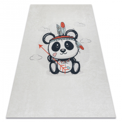 BAMBINO 1129 mosható szőnyeg panda gyerekeknek csúszásgátló - krém