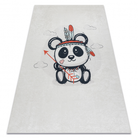 BAMBINO 1129 pralna preproga panda za otroke protizdrsna - krema