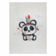 Alfombra lavable BAMBINO 1129 panda para niños antideslizante - crema