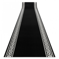 DISTIN 0822A navy blue / blue / white modern carpet - Rosette, vintage, fringes