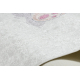 Alfombra lavable BAMBINO 1128 Unicornio para niños antideslizante - crema