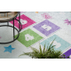 BAMBINO 1075 mycí kobereček poskok, čísla pro děti protiskluz - zelená