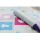 BAMBINO 1075 mycí kobereček poskok, čísla pro děti protiskluz - zelená