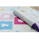 Mazgājams paklājs BAMBINO 1075, klase, numuri bērniem, neslīdošs - zaļš 