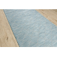 Плоский тканий бігун SISAL PATIO, Марокканська решітка дизайн 3069 аква-блакитний / бежевий