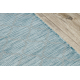 Ravno tkani tekač SISAL PATIO dizajn rešetke 3069 vodno modra / bež