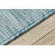 PATIO Priekšnama paklājs no sizala, plakani austs ar auklu, Marokas režģis, modelis 3069, ūdens zils / bēšs