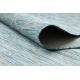 Sznurkowy, płaskotkany Chodnik PATIO Sizal koniczyna marokańska, wzór 3069 morski niebieski / beż