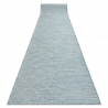 Passatoia Flatweave, tessuto piatto PATIO Sisal, Traliccio marocchino, modello 3069 blu acqua / beige