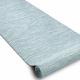 Flat woven Runner SIZAL PATIO trellis design 3069 aqua blue / beige