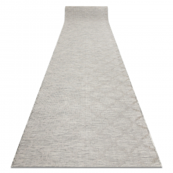 PATIO Priekšnama paklājs no sizala, plakani austs ar auklu, Marokas režģis, modelis 3069, pelēks / bēšs