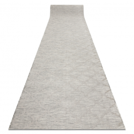 Alfombra de pasillo plano SISAL PATIO diseño Espaldera marroquí 3069 gris /  beige - Sisal
