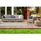 SPARK 0686A alfombra beige / crema - Líneas, sisal, estructural