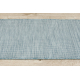 Flat woven Runner SIZAL PATIO uniform design 2778 aqua blue / beige