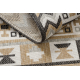 Carpet SISAL COOPER Aztec, Etno, Zigzag 22218 ecru / black