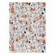 DISTIN 0123A rosa / polvo / blanca alfombra moderna - Abstracción, vintage, flecos