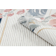 DISTIN 0843A covor modern alb / bleumarin / albastru - Ornament, cadru, vintage, franjuri