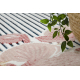 DISTIN 0845A bianco / blu navy / blu tappeto moderno - Astrazione, cornice, vintage, frange