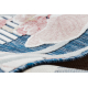 DISTIN 0845A white / navy blue / blue modern carpet - Abstraction, frame, vintage, fringes