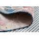 DISTIN 0845A bianco / blu navy / blu tappeto moderno - Astrazione, cornice, vintage, frange