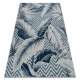DISTIN 0849A navy blue / blue / white modern carpet - Waves, vintage, fringes