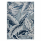 Carpet Structural BOTANIC 65242 Feathers, zigzag flat woven on the balcony, terrace - aqua blue
