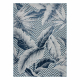 DISTIN 0849A navy blue / blue / white modern carpet - Waves, vintage, fringes