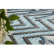 DISTIN 0849A navy blue / blue / white modern carpet - Waves, vintage, fringes