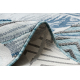 DISTIN 0849A navy blue / blue / white modern carpet - Waves, vintage, fringes