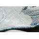 DISTIN 0849A navy blue / blue / white modern carpet - Waves, vintage, fringes