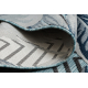 DISTIN 0849A navy blue / blue / white modern carpet - Waves, vintage, fringes