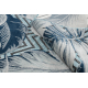 DISTIN 0849A navy blue / blue / white modern carpet - Waves, vintage, fringes