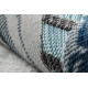DISTIN 0849A blu navy / blu / bianco tappeto moderno - Onde, vintage, frange