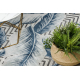 Carpet Structural BOTANIC 65242 Feathers, zigzag flat woven on the balcony, terrace - grey