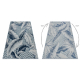 DISTIN 0849A navy blue / blue / white modern carpet - Waves, vintage, fringes
