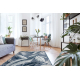 DISTIN 0833A sötétkék / kék / fehér modern szőnyeg - Boho, vintage, rojtok