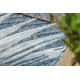 Covor Structural BOTANIC 65242 Perie, cik-cak tesut plat pe balcon, terasa - albastru inchis