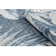 DISTIN 0833A azul marino / azul / blanca alfombra moderna - Boho, vintage, flecos