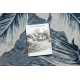 DISTIN 0833A navy blue / blue / white modern carpet - Boho, vintage, fringes