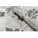 Carpet Structural BOTANIC 65245 Monstera leaves, flat woven on the balcony, terrace - grey