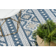 Carpet Structural BOTANIC 65252 Boho, tecido plano na varanda, terraço - azul escuro