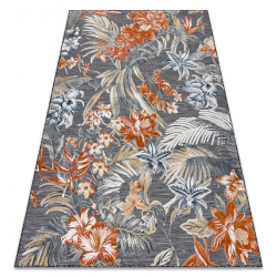 Alfombra de lana NAIN Ornamento, marco, 7179/51613 beige / azul