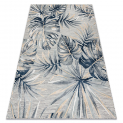 Tapis en laine NAIN Ornement, cadre, vintage 7599/51611 bleu / beige