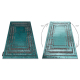 Modern DE LUXE Teppich 1516 Rahmen vintage - Strukturell grün / Anthrazit